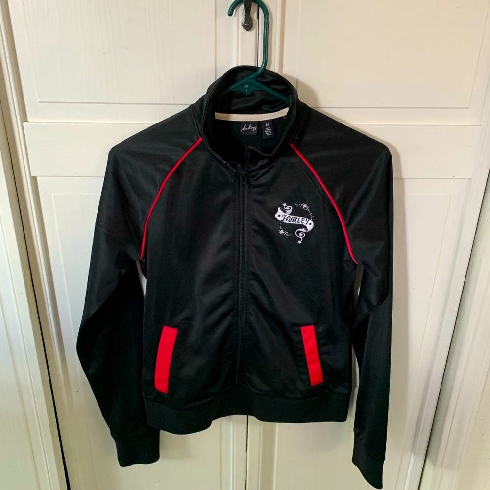 Black and hot pink Hurley track jacket